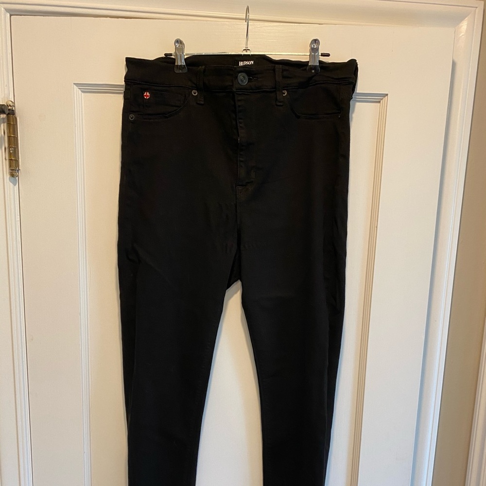 Hudson Barbara High Rise Super Skinny Black jeans